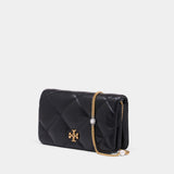 Sac À Bandoulière Kira Diamond Quilt Charm - Tory Burch - Cuir - Noir