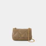 Sac Kira Diamond Mini - Tory Burch - Cuir - Beige