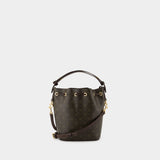 Sac À Main T-Monogram Mini - Tory Burch - Coton - Marron