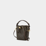 Sac À Main T-Monogram Mini - Tory Burch - Coton - Marron