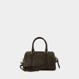 Sac À Main T-Monogram Mini Barrel - Tory Burch - Coton - Marron