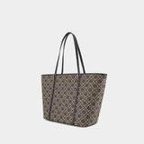 Cabas T-Monogram - Tory Burch - Coton - Bleu