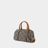 Sac À Main T-Monogram Mini Barrel - Tory Burch - Coton - Bleu