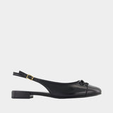 Slingbacks Cap Toe - Tory Burch - Cuir - Noir