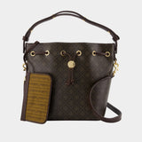 Sac À Main T-Monogram - Tory Burch - Coton - Marron