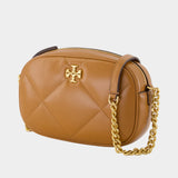 Sac À Bandoulière Kira Diamond Camera - Tory Burch - Cuir - Marron