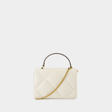 Wallet On Chain Kira Diamond Mini - Tory Burch - Cuir - Blanc