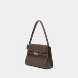 Sac À Main Lee Radziwill Pebble Large - Tory Burch - Cuir - Kaki