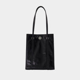 Cabas Turnlock Small - Tory Burch - Cuir - Noir