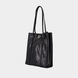 Cabas Turnlock Small - Tory Burch - Cuir - Noir