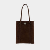 Cabas Turnlock Small - Tory Burch - Cuir - Marron