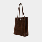 Cabas Turnlock Small - Tory Burch - Cuir - Marron