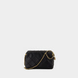 Sac À Bandoulière Fleming Small - Tory Burch - Cuir - Noir