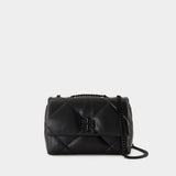 Sac Kira Diamond Powder Small Convertible - Tory Burch - Cuir - Noir