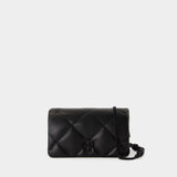 Wallet On Chain Kira Diamond Powder - Tory Burch - Cuir - Noir