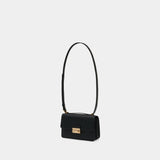 Sac Porté Épaule T-Monogram Pebble - Tory Burch - Cuir - Noir