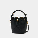 Sac À Bandoulière T-Monogram Pebble Mini - Tory Burch - Cuir - Noir