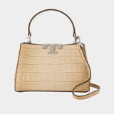 Sac À Main Eleanor Mini Satchel - Tory Burch - Cuir - Beige