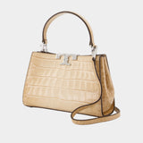 Sac À Main Eleanor Mini Satchel - Tory Burch - Cuir - Beige