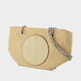 Sac À Bandoulière Ella Chain Small - Tory Burch - Synthétique - Beige