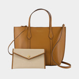 Sac À Main Perry Small Zip - Tory Burch - Cuir - Marron