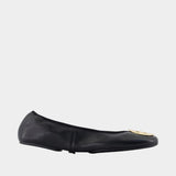 Ballerines Reva Travel - Tory Burch - Cuir - Noir