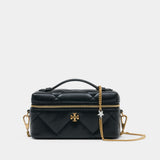 Sac À Bandoulière Kira Diamond Quilt Charm East West - Tory Burch - Cuir - Noir
