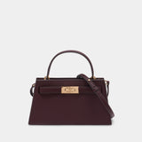 Sac À Main Lee Radziwill Pebble Mini Top Handle - Tory Burch - Cuir - Bordeaux