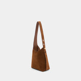 Sac Porté Épaule Romy Small Hobo - Tory Burch - Cuir - Marron
