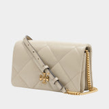 Sac À Bandoulière Kira Diamond Quilt - Tory Burch - Cuir - Blanc