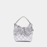 Sac À Bandoulière Fleming Mini - Tory Burch - Cuir - Argenté