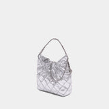 Sac À Bandoulière Fleming Mini - Tory Burch - Cuir - Argenté