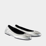 Ballerines Minnie Travel - Tory Burch - Cuir - Argenté
