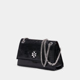 Sac Porté Épaule Kira Turnlock Mini - Tory Burch - Cuir - Noir