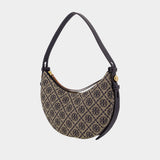 Sac Porté Épaule Romy T-Monogram Half Moon - Tory Burch - Cuir - Tory Navy