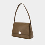 Sac Porté Épaule Charlie - Tory Burch - Cuir - Marron