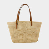Cabas Ella Small - Tory Burch - Raphia - Beige