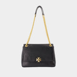 Sac Porté Épaule Charlie - Tory Burch - Cuir - Noir