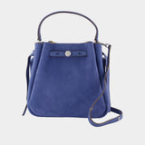 Sac À Main Romy Bucket - Tory Burch - Cuir - Bleu