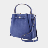 Sac À Main Romy Bucket - Tory Burch - Cuir - Bleu