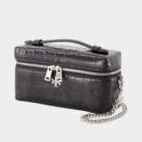 Trousse De Toilette Charlie East West - Tory Burch - Cuir - Noir