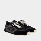 Sneakers Field - Tory Burch - Cuir - Noir