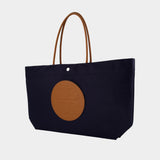 Cabas Ella Twist - Tory Burch - Cuir - Bleu
