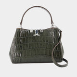 Sac À Main Eleanor Mini Satchel - Tory Burch - Cuir - Vert