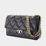 Sac Porté Épaule Bunny Knot - Tory Burch - Cuir - Noir