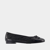 Ballerines Cap Toe Bunny Knot - Tory Burch - Cuir - Noir