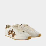 Sneakers Leopard Pacific Flat - Amiri - Cuir - Blanc/Beige