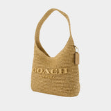 Sac Porté Épaule Weave Straw Brooklyn 28 - Coach - Cuir - Beige
