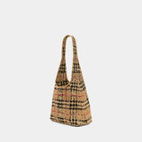 Sac Porté Épaule Ll Small Margate - Burberry - Raphia - Beige