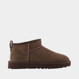Bottes W Classic Ultra Mini - UGG - Cuir - Marron